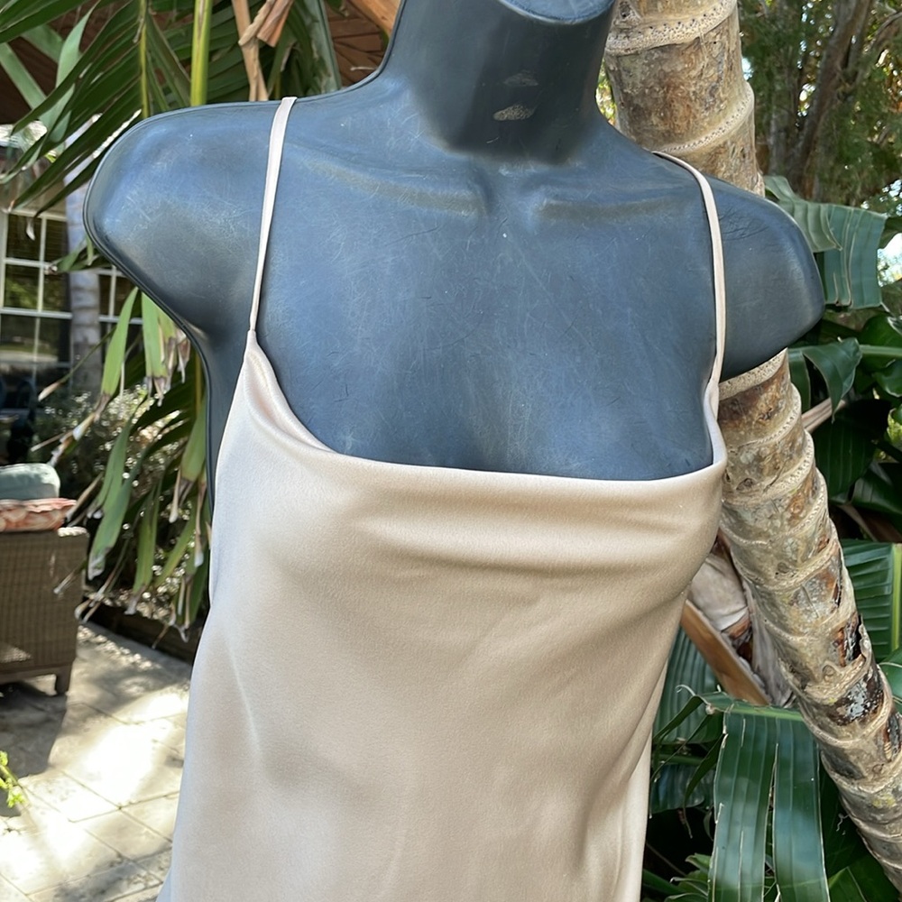 show me your mumu, champagne, satin bias, cut slip dress - Picture 3 of 13